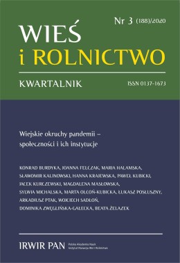 okładka Kwartalnik Wieś i Rolnictwo 3/2020