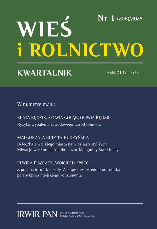 okładka Kwartalnika Wieś i Rolnictwo 1/2025