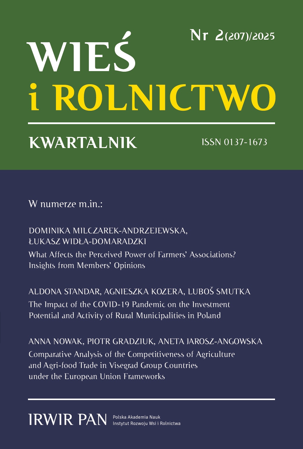 okładka Kwartalnika Wieś i Rolnictwo 2/2025