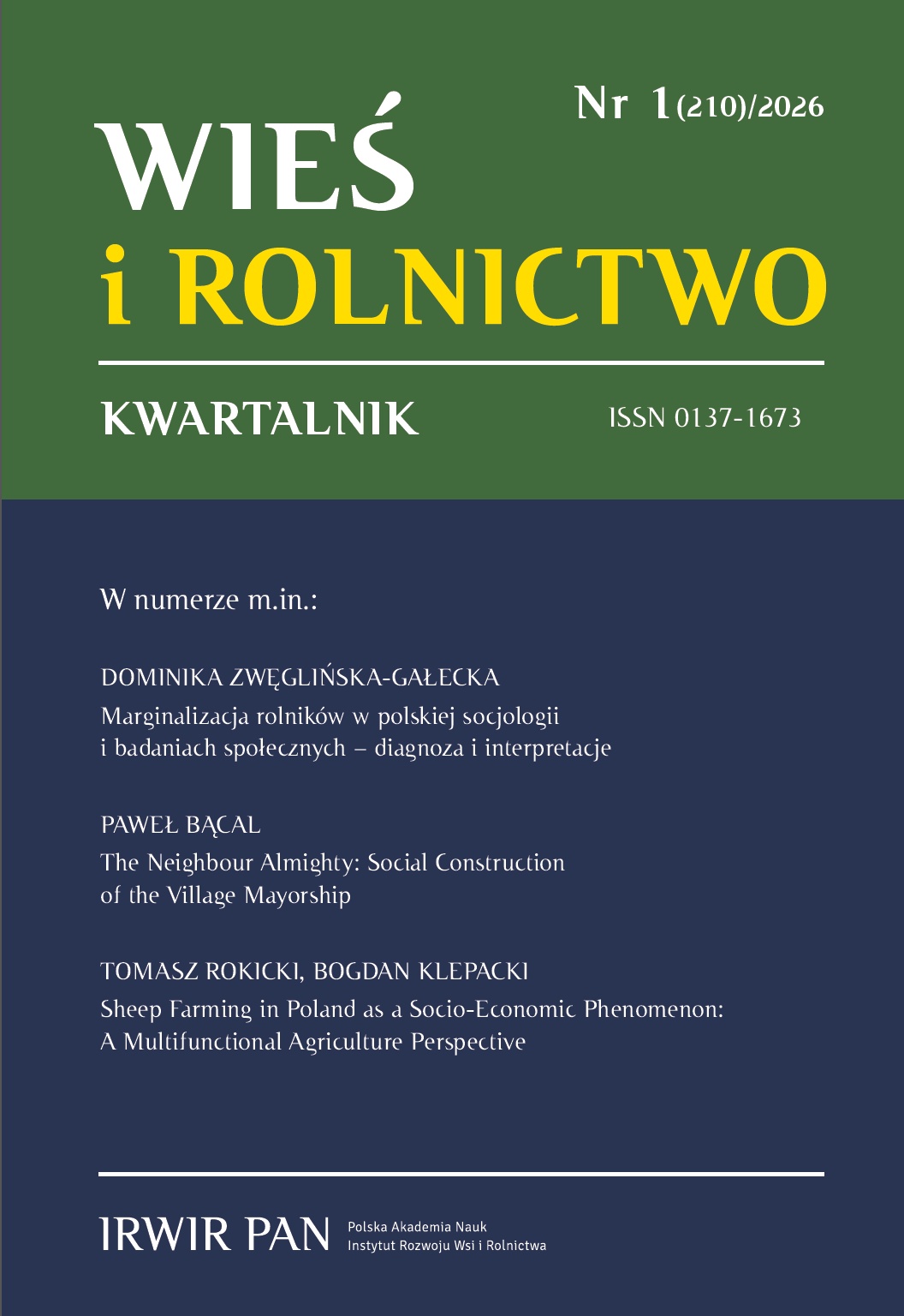 okładka Kwartalnika Wieś i Rolnictwo 1/2026